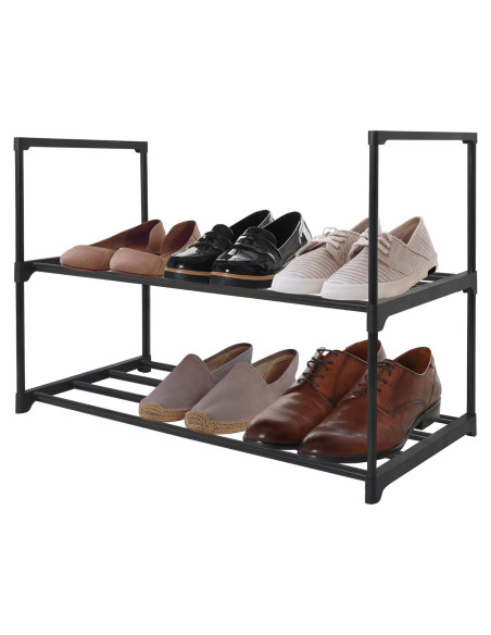 Estante de Zapatos 2 Niveles Americanflat - Negro - 43x67.3 cm