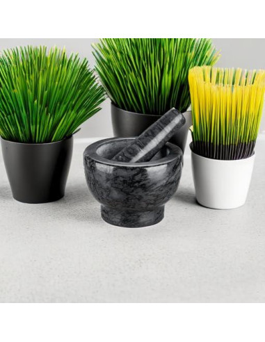 Conjunto Mortero y Maja de Mármol Velaze 12.95 cm 1.25 Tazas