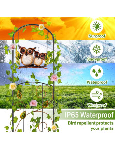 Trellis de Planta Solar Voumsil con Luz LED Decorativa 2