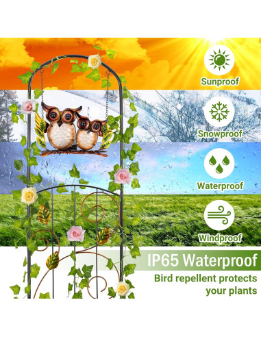 Trellis de Planta Solar Voumsil con Luz LED Decorativa