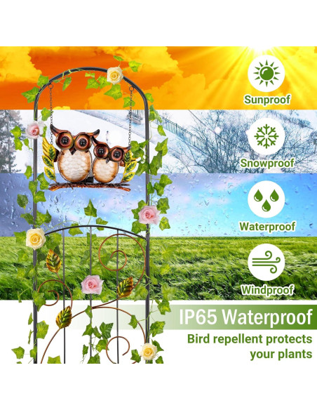 Trellis de Planta Solar Voumsil con Luz LED Decorativa