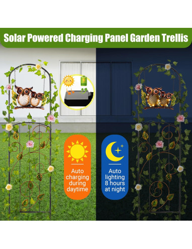 Trellis de Planta Solar Voumsil con Luz LED Decorativa
