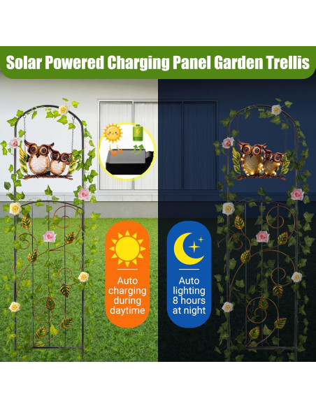 Trellis de Planta Solar Voumsil con Luz LED Decorativa