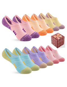 Calcetines Invisibles COOPLUS para Mujeres - 6 Pares Multicolor