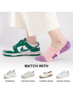 Calcetines Invisibles COOPLUS para Mujeres - 6 Pares Multicolor 2