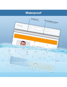 Fushing 20 Pcs Sujetadores Plásticos Transparentes con Cuerdas 2