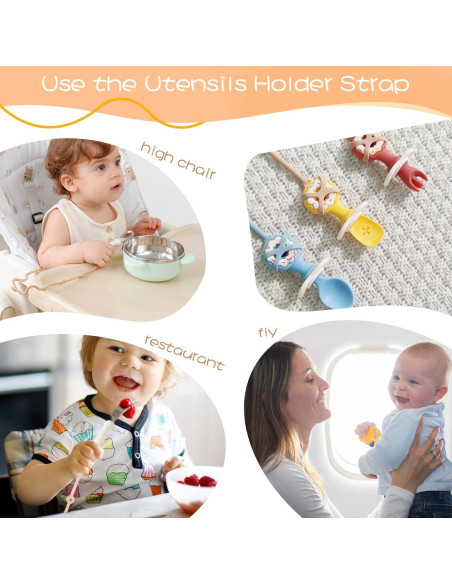 Cucharas para Bebés Autoalimentación SMAutoLife Albaricoque