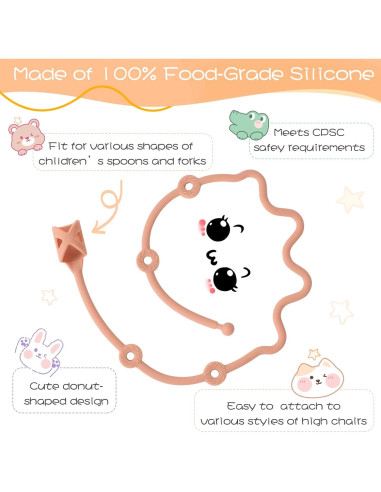 Cucharas para Bebés Autoalimentación SMAutoLife Albaricoque