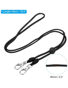 Cinturón de Cuello PATIKIL Ajustable Negro para Identificación 2