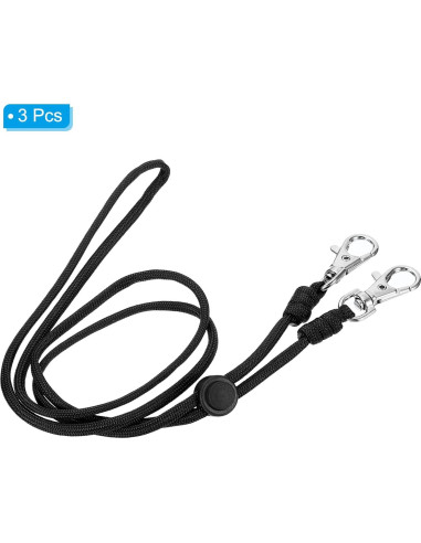 Cinturón de Cuello PATIKIL Ajustable Negro para Identificación