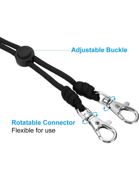 Cinturón de Cuello PATIKIL Ajustable Negro para Identificación