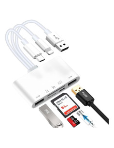 Lector de Tarjetas 7-en-1 Sanjyut USB-C Lightning SD TF