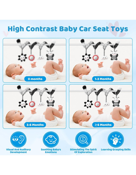 Juguete Colgante para Bebés AJsupojouet en Blanco y Negro