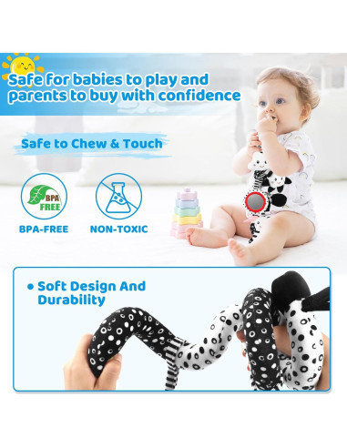 Juguete Colgante para Bebés AJsupojouet en Blanco y Negro
