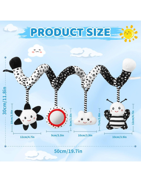 Juguete Colgante para Bebés AJsupojouet en Blanco y Negro