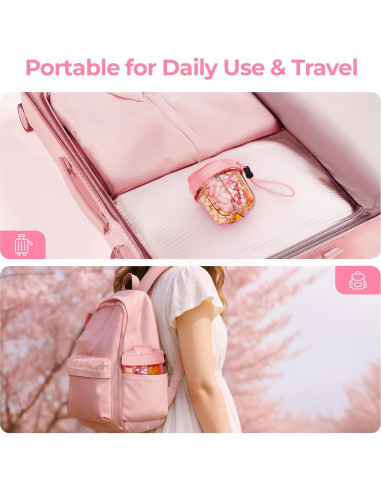 Dispensador de Pastillas AUVON Rosa para 7 Suplementos