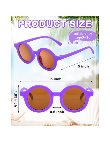 Gafas de sol redondas Flutesan para niños - 24 pares UV