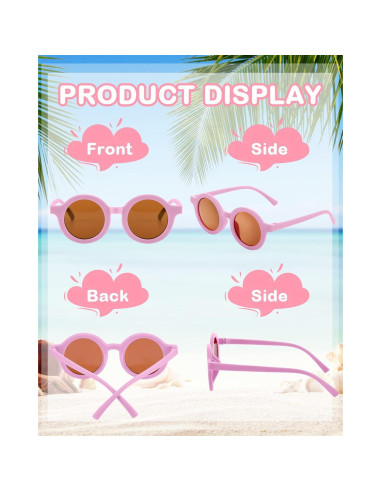 Gafas de sol redondas Flutesan para niños - 24 pares UV