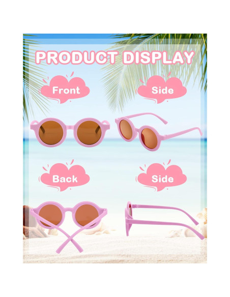 Gafas de sol redondas Flutesan para niños - 24 pares UV
