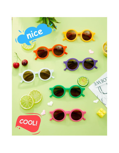 Gafas de sol redondas Flutesan para niños - 24 pares UV