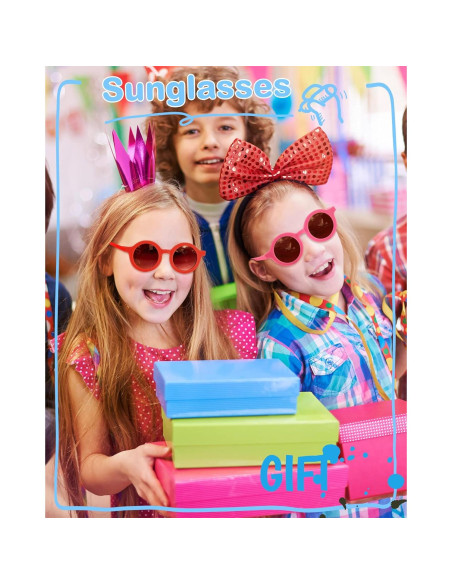 Gafas de sol redondas Flutesan para niños - 24 pares UV