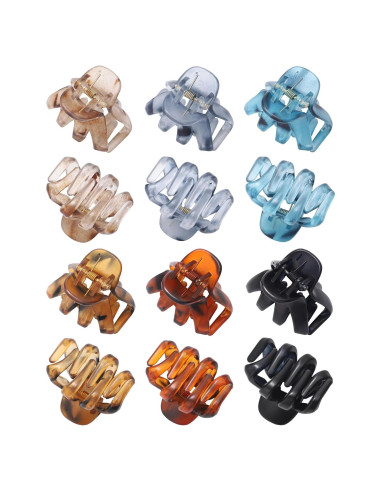 12 Pinzas para el Cabello en Forma de Pulpo AWAYTR - Colores Variados