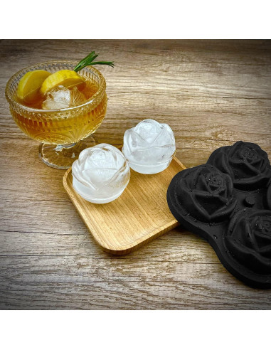 Bandeja de Hielo en Forma de Rosa CAMKYDE 6.35 cm 4 Cavidades