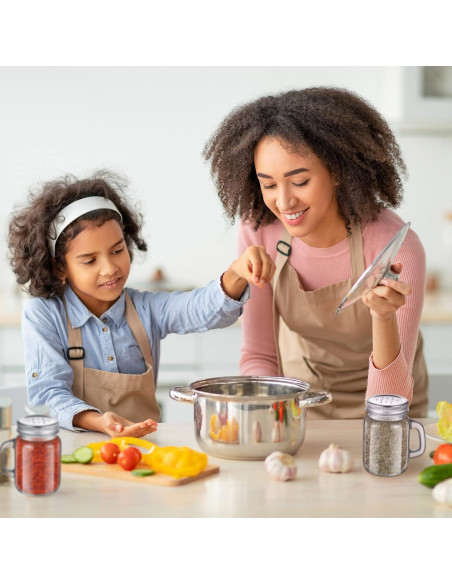 12 Tarros de Vidrio para Sal y Pimienta Tessco 120 ml