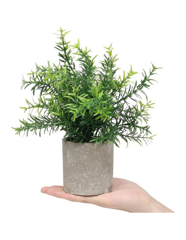 Flojery 2 Plantas Artificiales Eucalipto en Macetas Decorativas