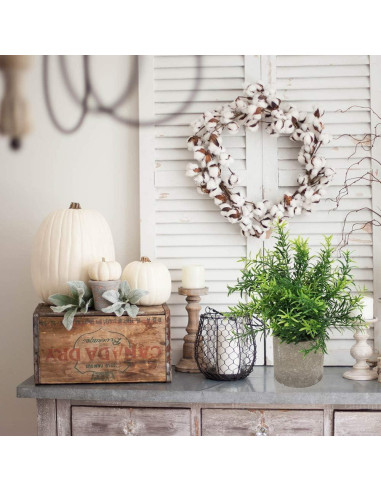 Flojery 2 Plantas Artificiales Eucalipto en Macetas Decorativas