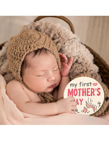 7 Tarjetas de Hitos de Vacaciones para Bebés de Madera