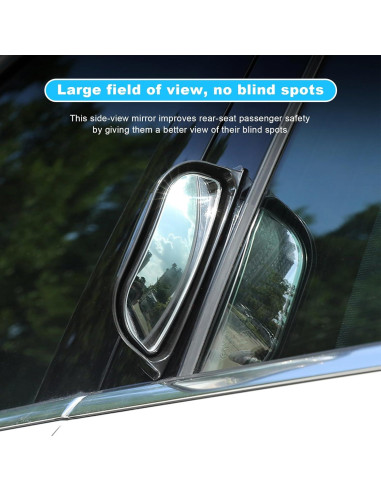 Espejo Retrovisor Ajustable Sylvil 2 PCS Convexo Negro