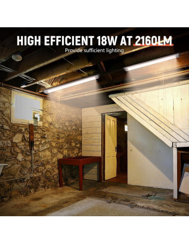 DAKASON Luz de Techo LED 2FT 18W 2160lm Temperatura Ajustable
