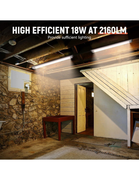 DAKASON Luz de Techo LED 2FT 18W 2160lm Temperatura Ajustable