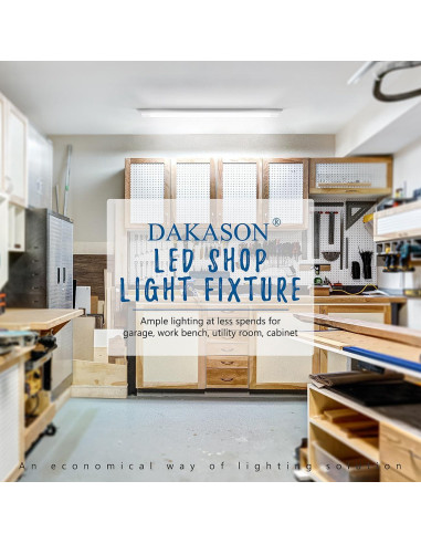 DAKASON Luz de Techo LED 2FT 18W 2160lm Temperatura Ajustable