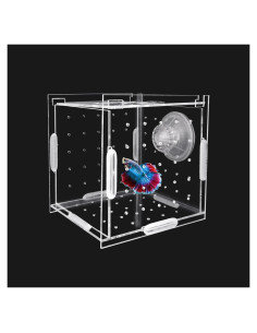Caja de Aislamiento de Cría de Acrílico Hamiledyi 9.9x9.9 cm