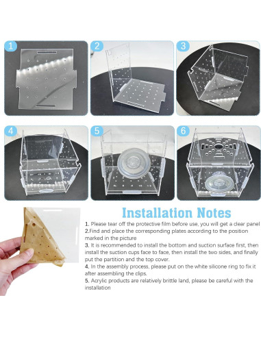 Caja de Aislamiento de Cría de Acrílico Hamiledyi 9.9x9.9 cm