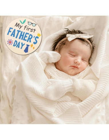 7 Tarjetas de Hitos de Vacaciones para Bebés de Madera