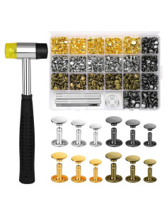 Kit de Remaches de Cuero TLKKUE 360 - 4 Colores y 3 Tamaños