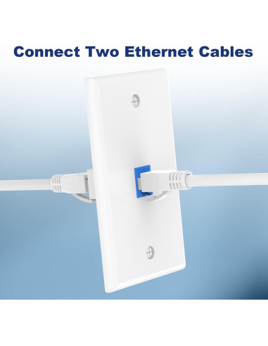 Placa de Pared Ethernet VCE 1 Puerto CAT6 Azul UL