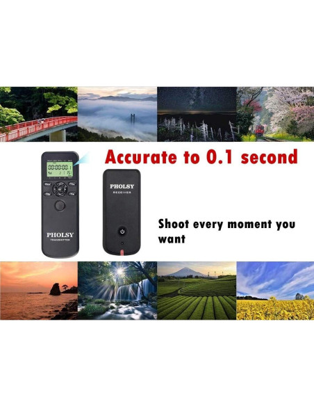 Control Remoto Inalámbrico PHOLSY para Canon, Fuji y Olympus