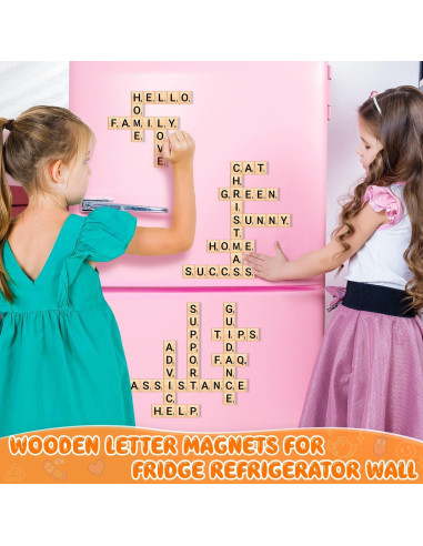 150 Letras Magnéticas de Madera JMZYJZH para Refrigerador