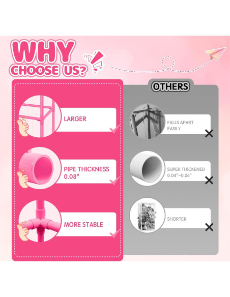 Organizador de Peluches Rosa Megapuxin 170 cm con Ruedas