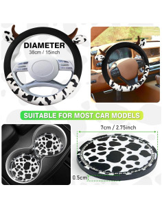 Funda de Volante de Piel de Vaca SuperKaKa + 2 Posavasos 2