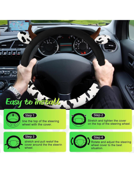 Funda de Volante de Piel de Vaca SuperKaKa + 2 Posavasos