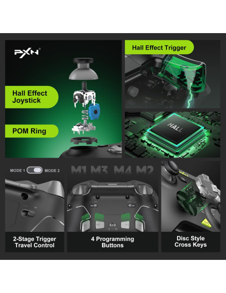 Controlador Inalámbrico PXN P5 para PC y Switch - Negro