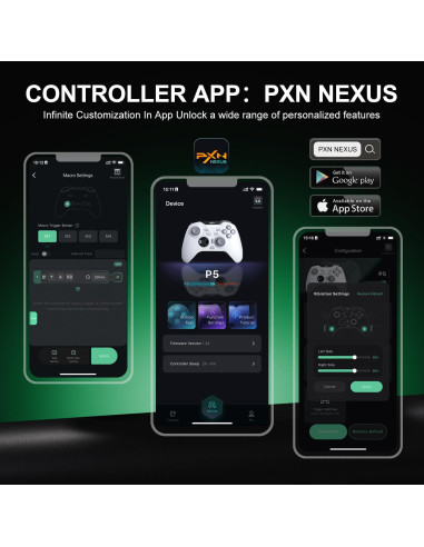 Controlador Inalámbrico PXN P5 para PC y Switch - Negro