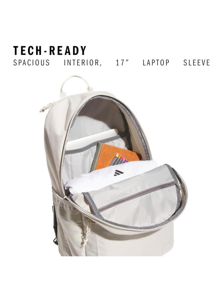 Mochila clásica adidas 3-Stripe unisex con funda para laptop