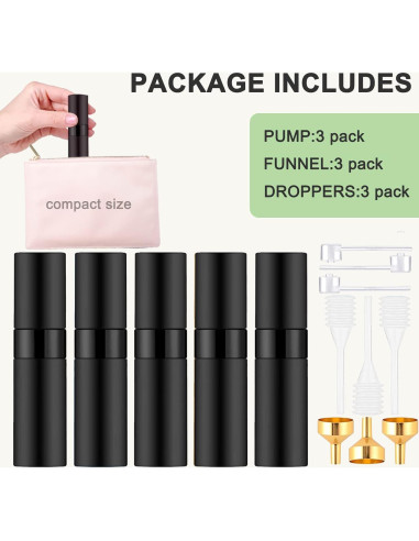 Beieverluck 15 Piezas Atomizadores de Perfume 8ml Portátiles