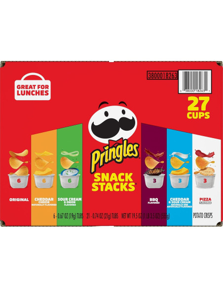 Pringles Papas Crujientes Variado 27 Tazas - Kellogg's
